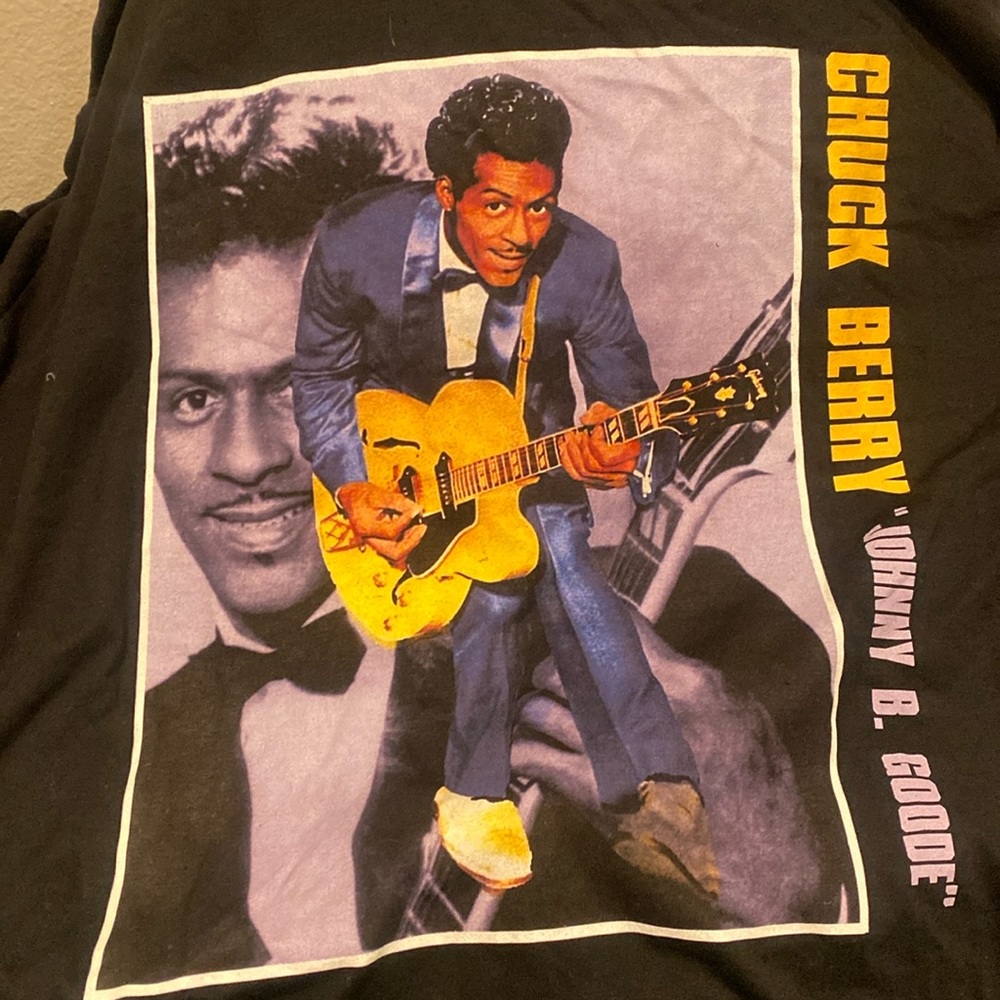 Black Chuck berry Johnny B. Goode t shirt size 2x
